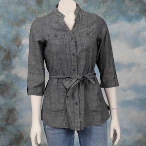 Harve Benard Belted Denim Top SP